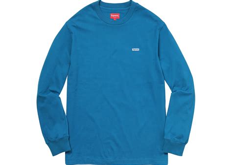 supreme metallic box logo l s tee blue|Metallic Box Logo L S Tee .